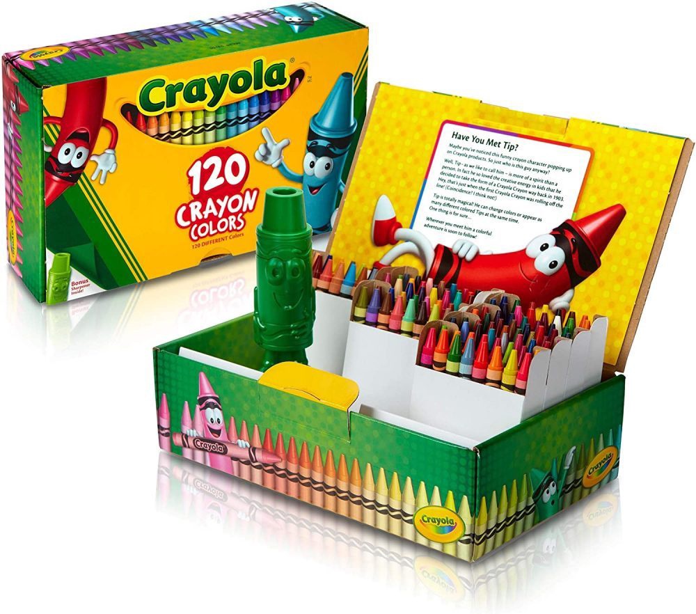 crayola crayons with sharpener