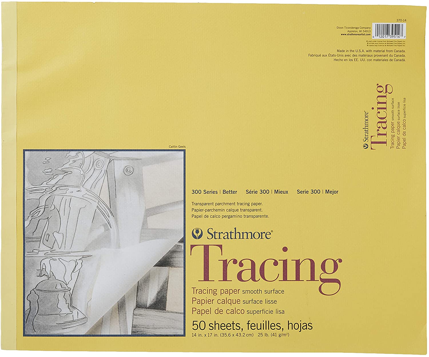 STRATHMORE Tracing Pad, 14""x17"" Tape Bound, 50 Sheets The Stationery Store & Authorized