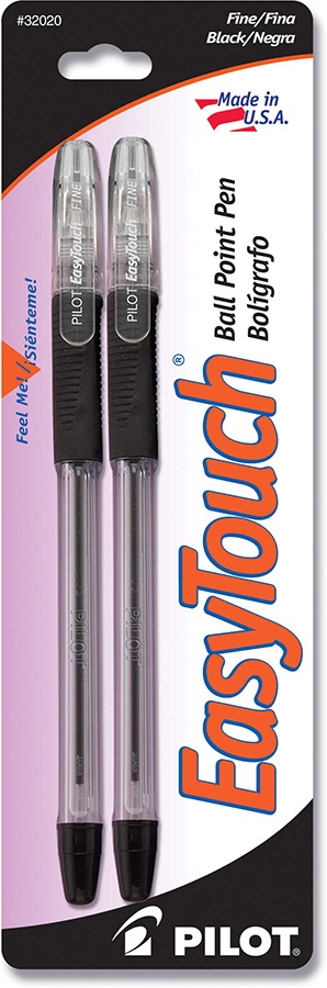Pilot pen ballpoint easytch 2-pk Fine blk 32020 (072838320209)