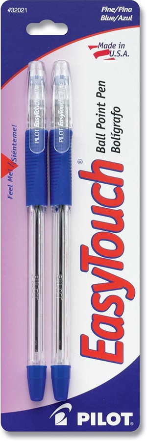 Pilot pen ballpoint easytch 2-pk Fine Blue 32021 (072838320216)