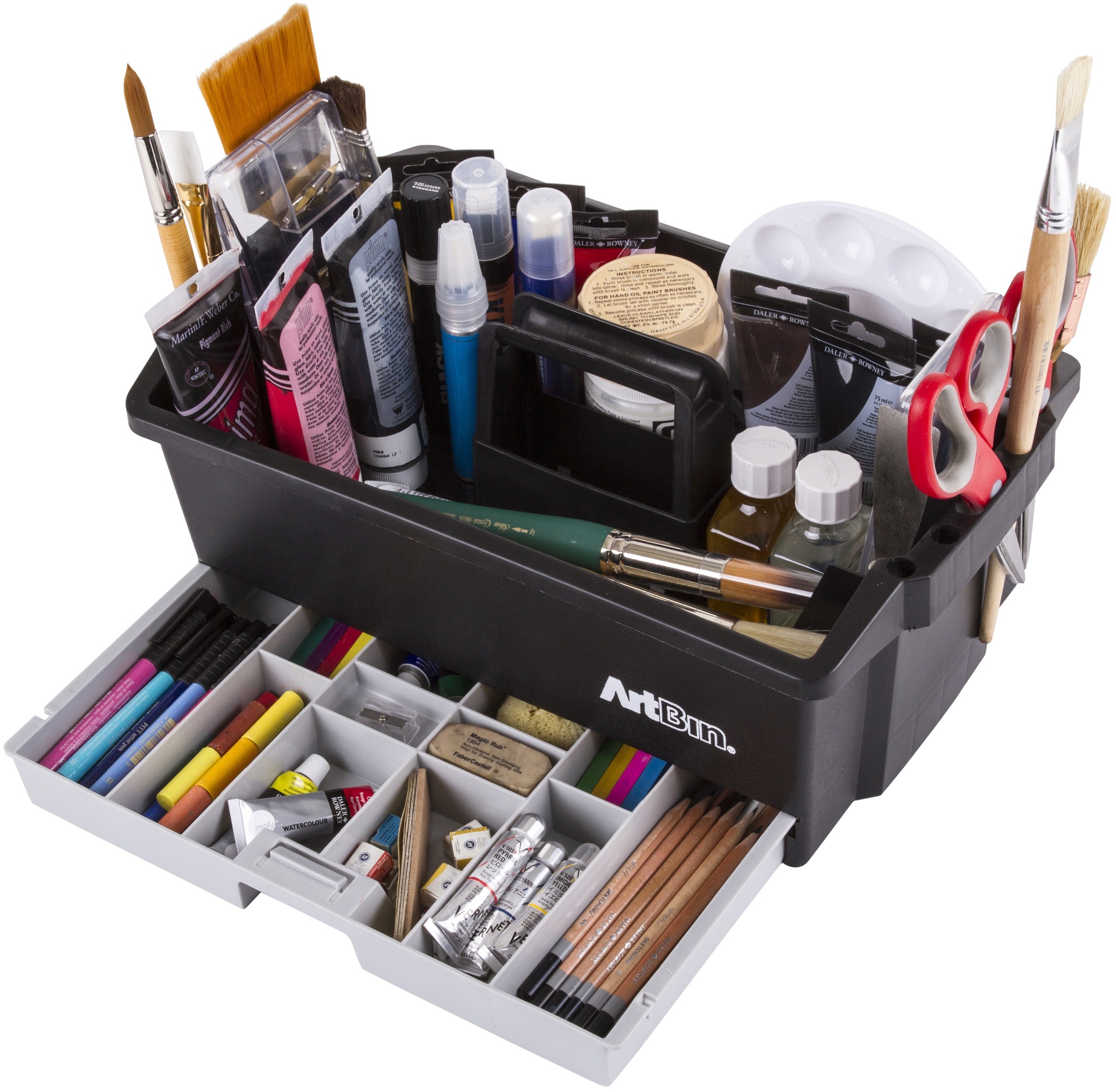 ART BIN CRAFT CADDY BLACK GRAY The Stationery Store & Authorized