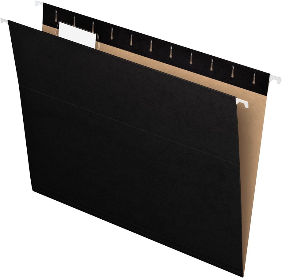 PENDAFLEX - LEGAL HANGING FILE FOLDER 1/5 CUT, BLACK, EACH (415315)