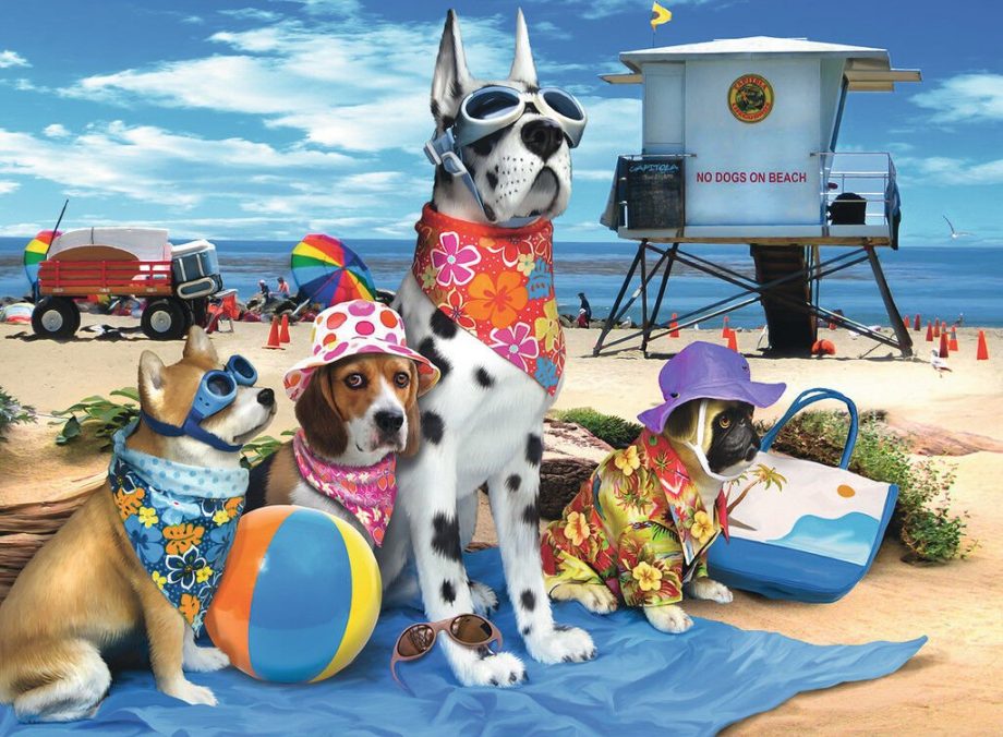 RAVENSBURGER - NO DOGS ON THE BEACH PUZZLE (100XXL PC)