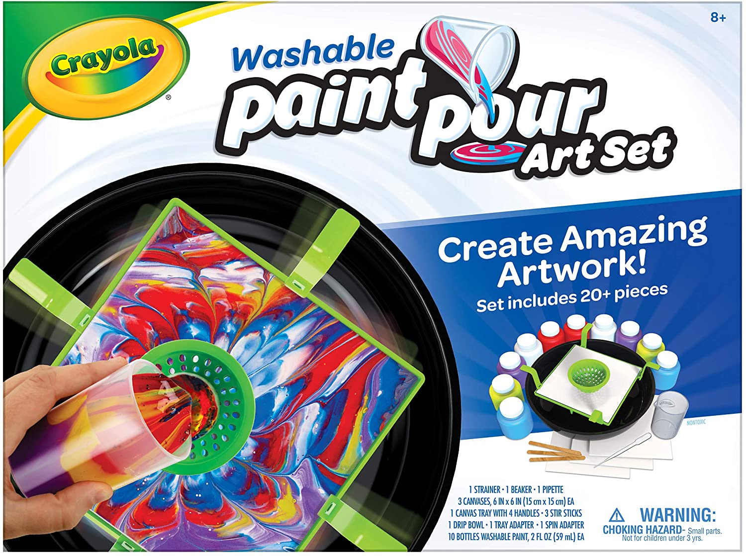 Crayola Washable Kid's Paint, 2 fl oz - 10 / Set - Assorted Colors 