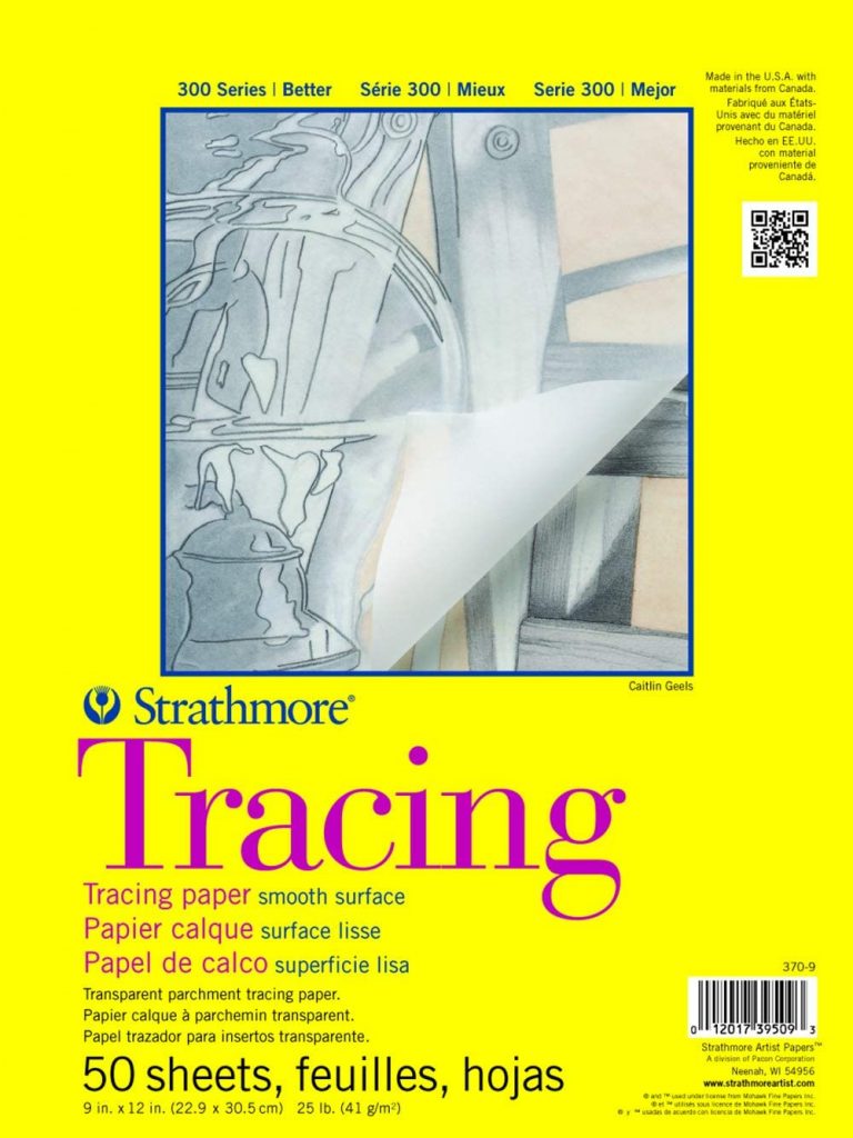 STRATHMORE Tracing Pad, 9"x12" Tape Bound, 50 Sheets,White The Stationery Store & Authorized