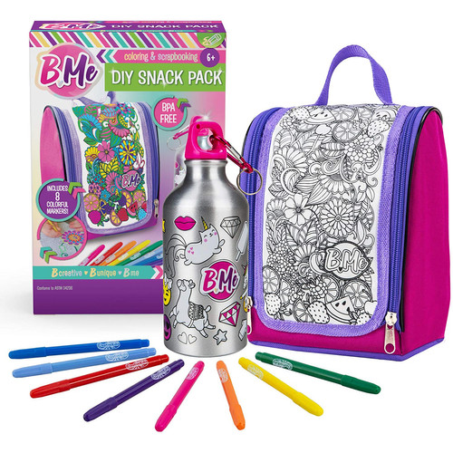 CREATIVE KIDS - DIY SNACK PACK COLOR THE LUNCH BAG & WATER BOTTLE