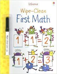 USBORNE - WIPE-CLEAN, FIRST MATH