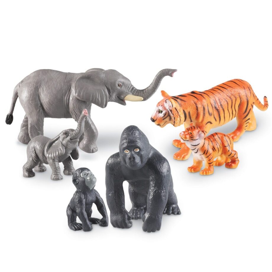 LEARNING RESOURCES - JUMBO JUNGLE ANIMALS - MOMMAS AND BABIES