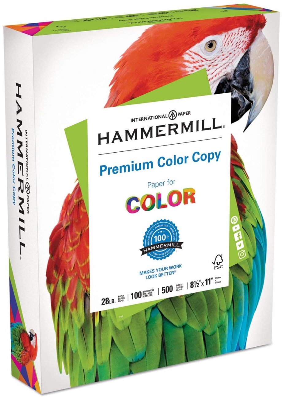 102467 Hammermill Premium Color Copy 28lb Paper 8.5x11 (ream)
