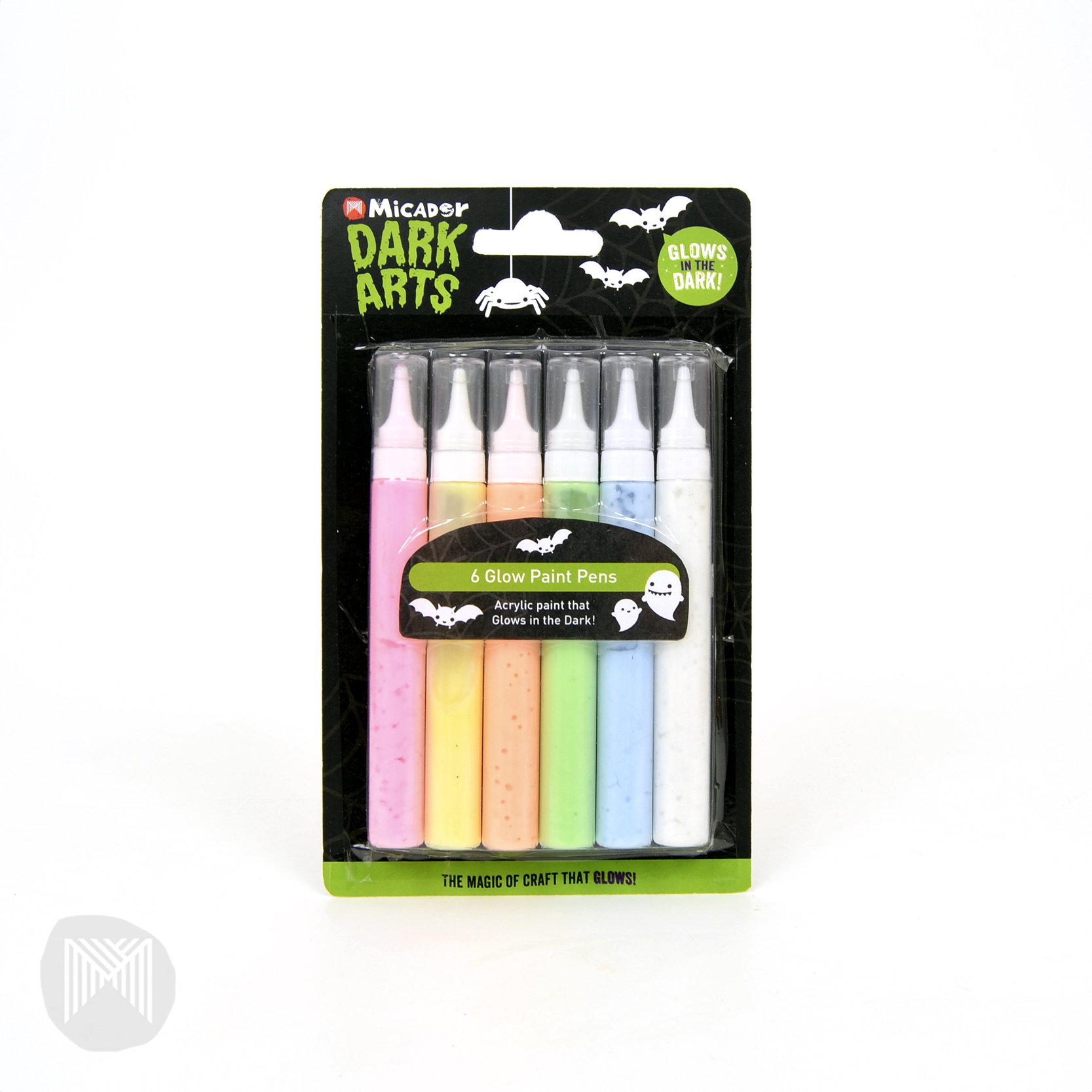 Micador Dark Arts, Neon Glow Scented Highlighters, 6 - Color Set