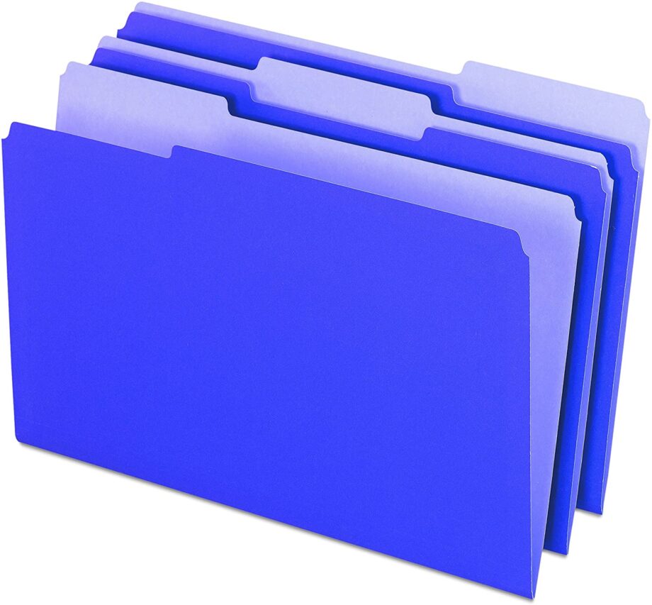 PENDAFLEX - LEGAL FILE FOLDER INTERIOR 1/3 CUT, VIOLET, EACH (435013)