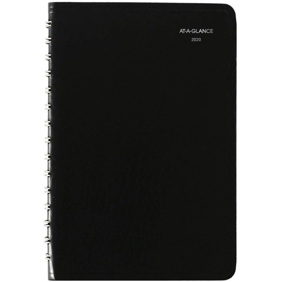 AT-A-GLANCE - DayMinder Basic Daily Planner, Black, Small, 5" x 8" (SK46-00)