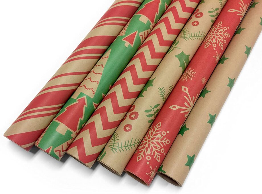 BELLA GIFT WRAP CO. - KRAFT CLASSIC HOLIDAY WRAPPING PAPER SET