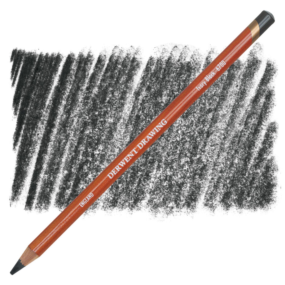 DERWENT - DRAWING PENCIL, ROUND, IVORY BLACK, EACH