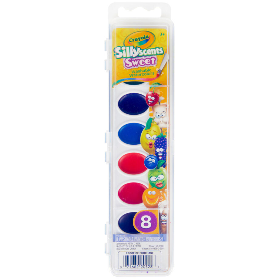 CRAYOLA - SILLY SCENT WATERCOLOUR SET, 8PK