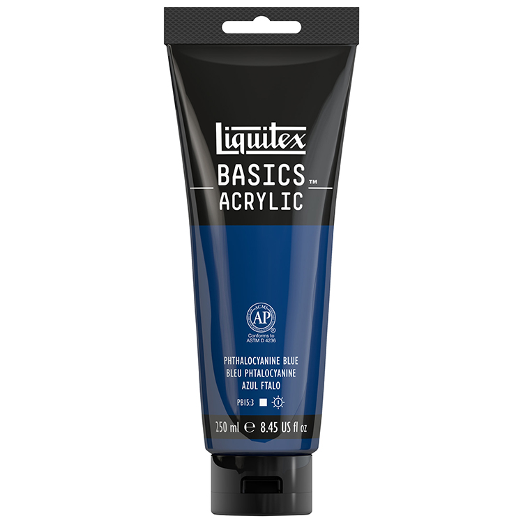 LIQUITEX - BASICS ACRYLIC PAINT 250ML - PHTHALO BLUE