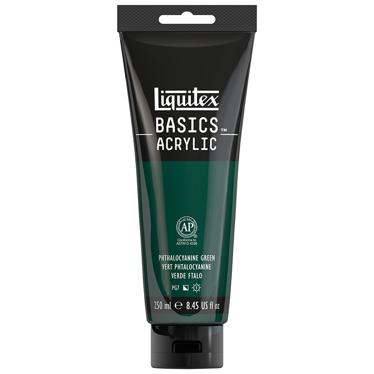 LIQUITEX - BASICS ACRYLIC PAINT 250ML - PHTHALO GREEN