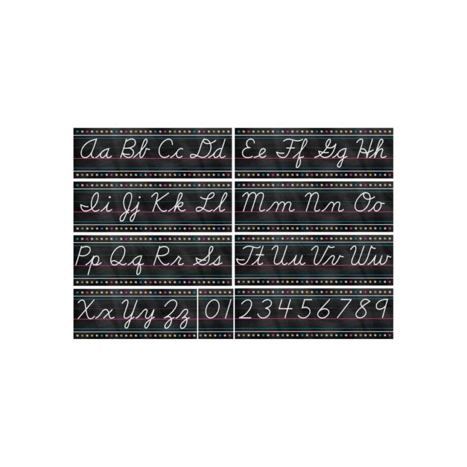 TEACHER CREATED RESOURCES - CHALKBOARD BRIGHTS CURSIVE WRITING BULLETIN BOARD