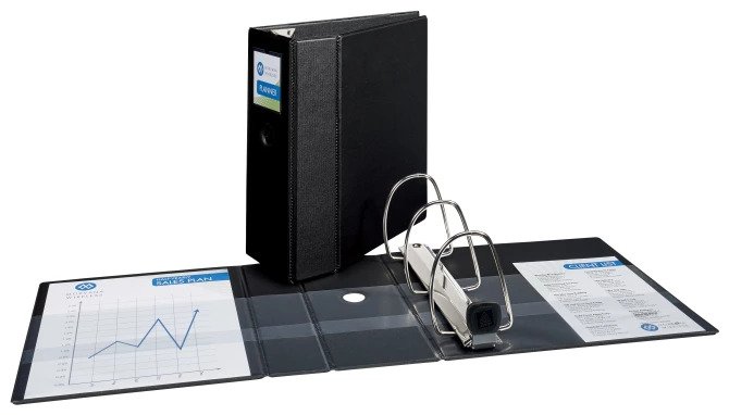 AVERY - 5" HEAVY-DUTY BINDER, DURAHINGE, BLACK