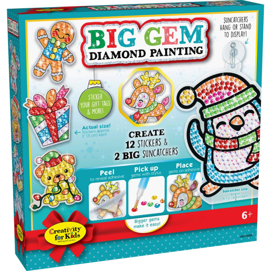 CREATIVITY FOR KIDS - BIG GEM DIAMOND PAINTING HOLIDAY