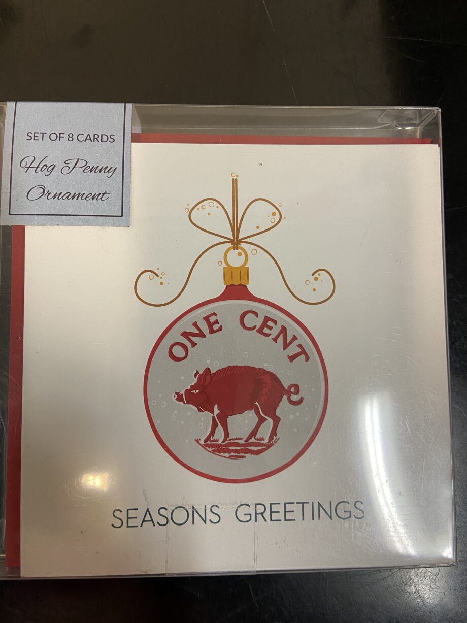 BERMUDA PRESS - CHRISTMAS CARDS - HOG PENNY 8PK