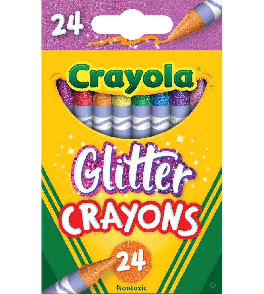 CRAYOLA - GLITTER CRAYONS, 24PK