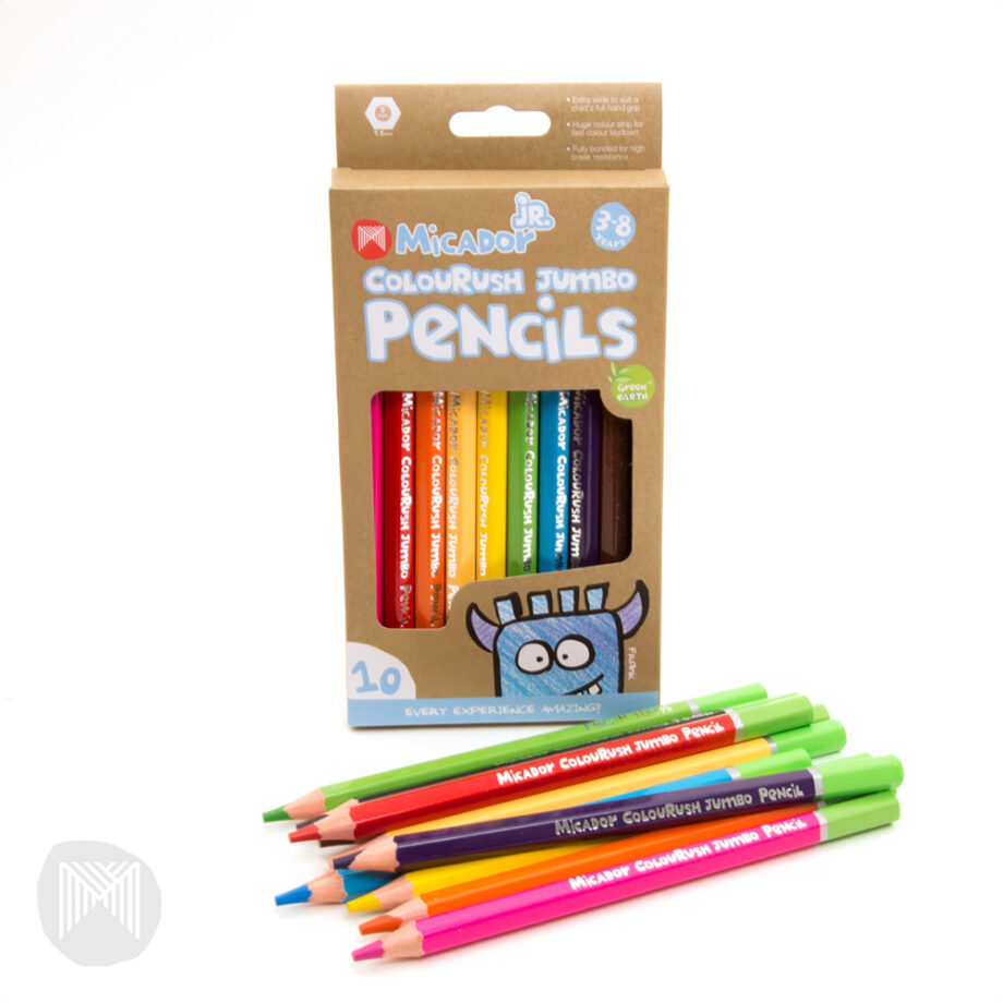 MICADOR - JUMBO COLOR RUSH PENCILS, 10PK