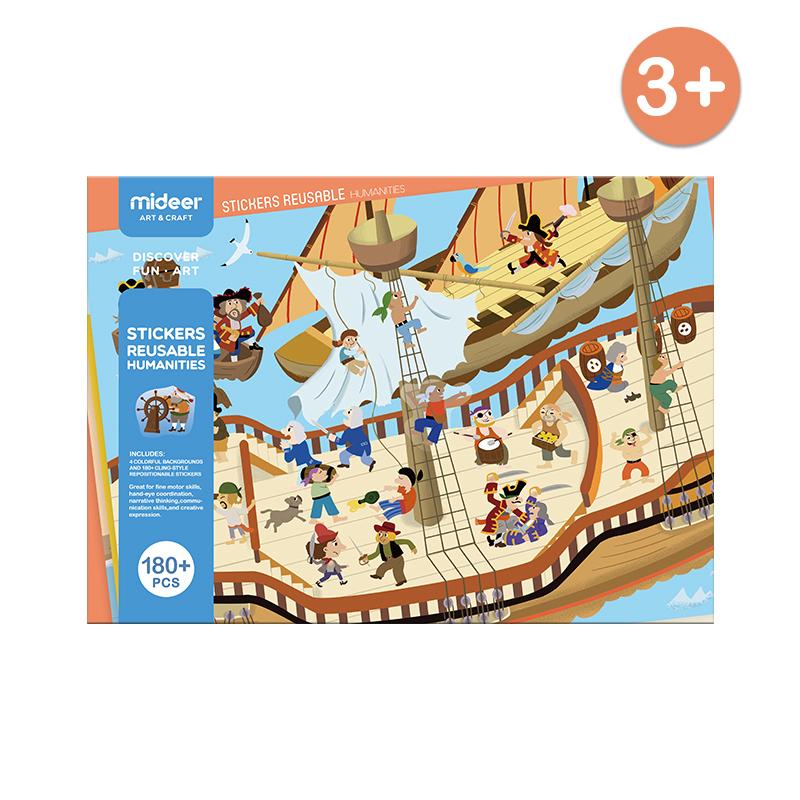 MIDEER - REUSABLE STICKER - PIRATES