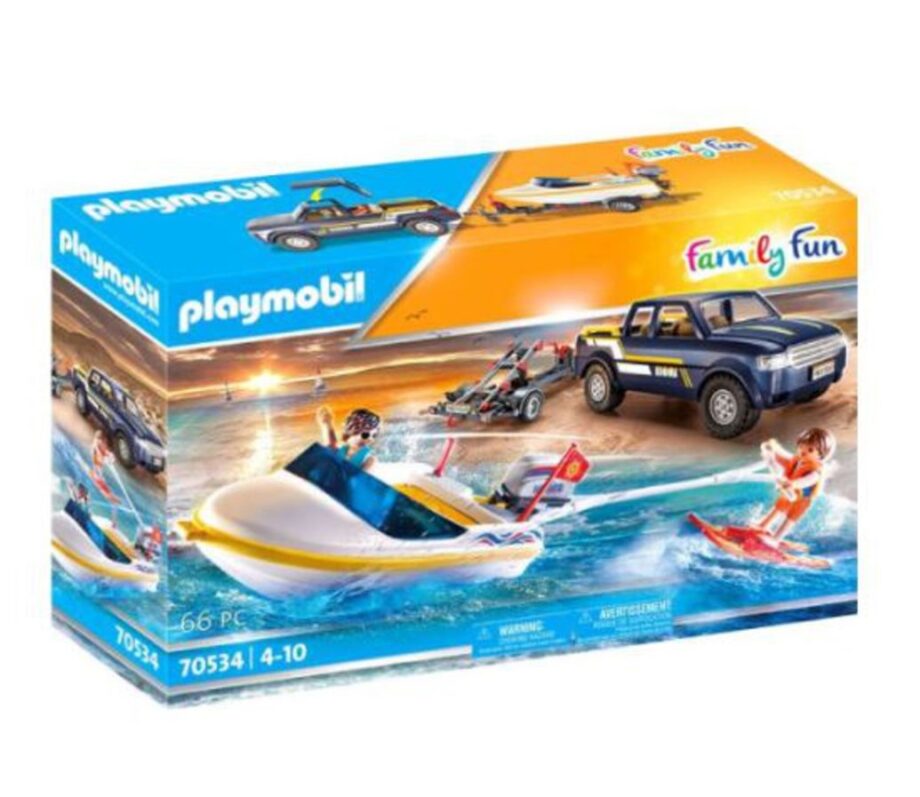 PLAYMOBIL - PICK UP WITH SPEEDBOAT