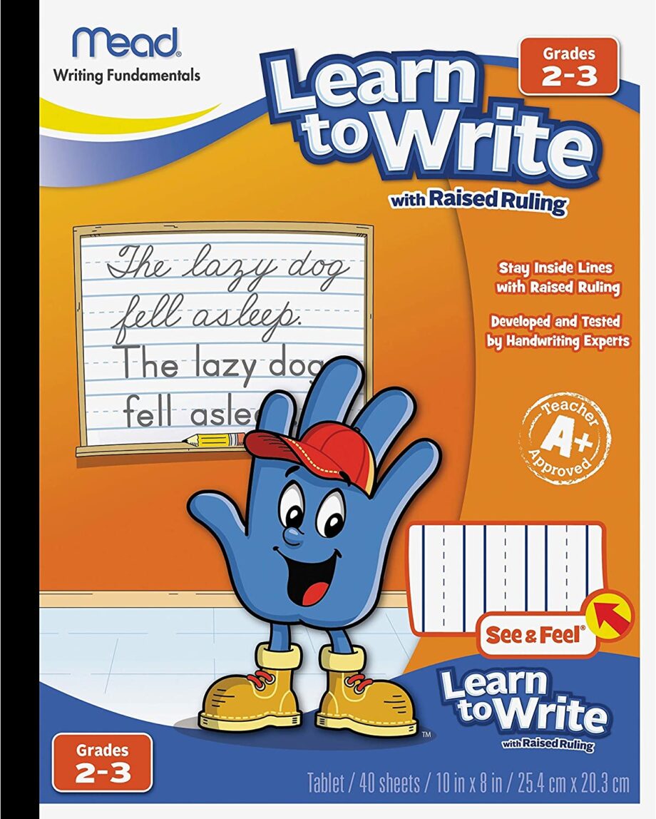 MEAD -  Writing Tablet, Raised Rule, Dotted Lines, 8-Inch x 10-Inch