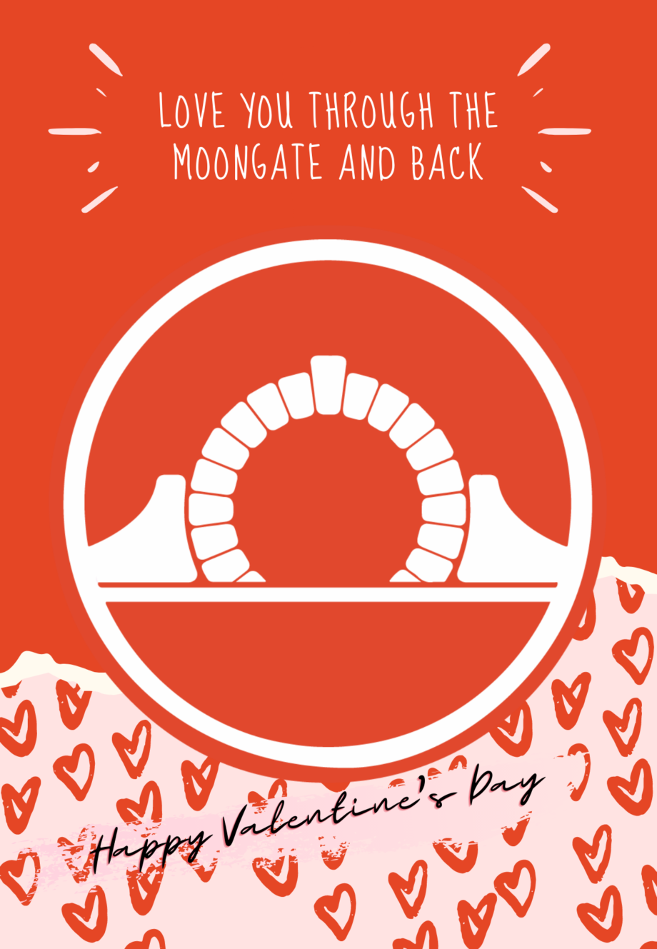 BERMUDA PRESS – VALENTINE'S CARD - MOONGATE RED