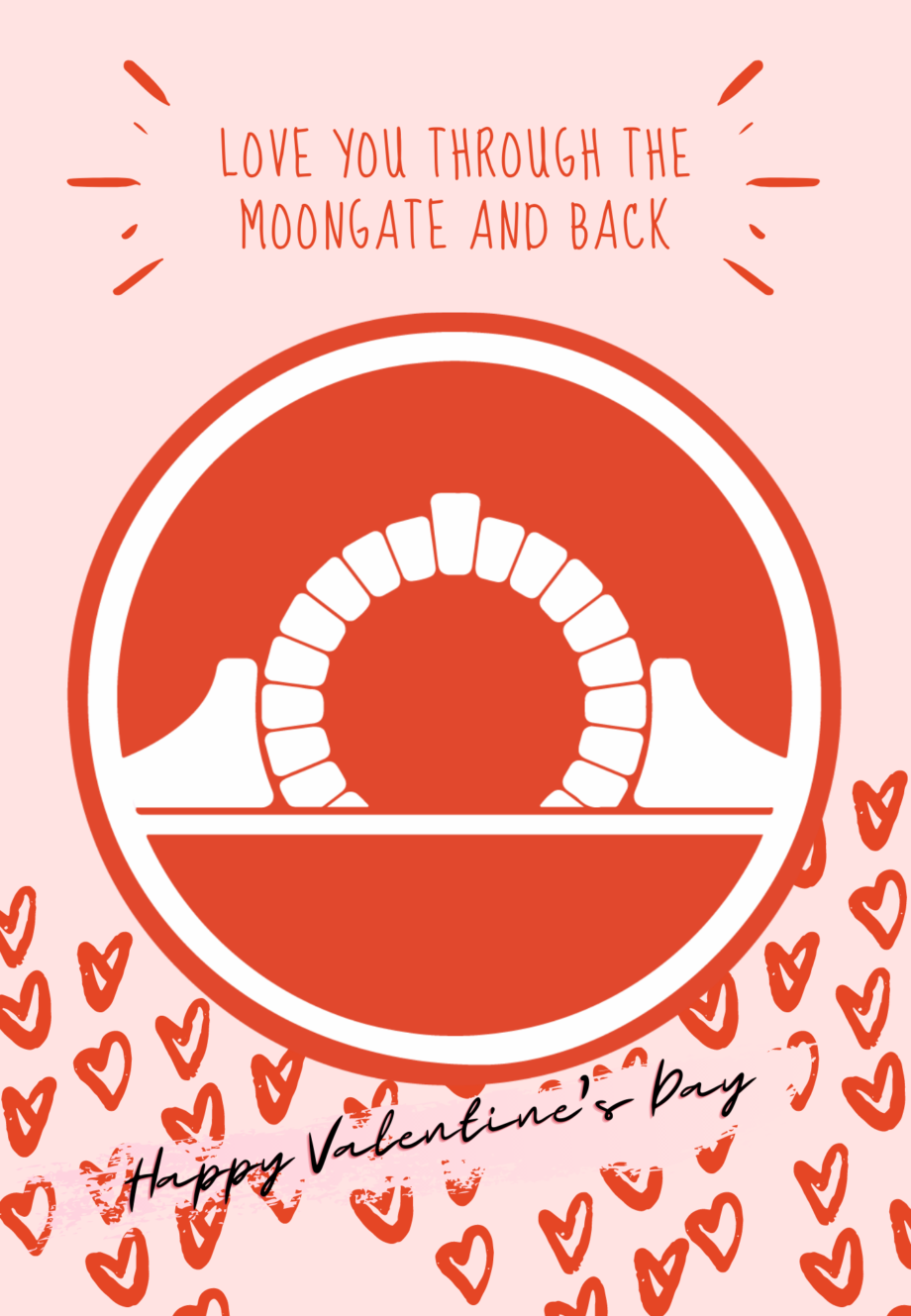 BERMUDA PRESS – VALENTINE'S CARD - MOONGATE PINK