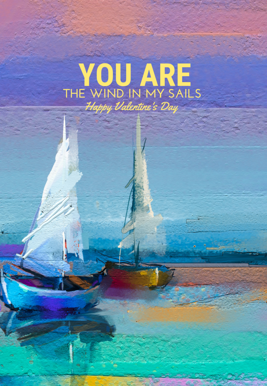 BERMUDA PRESS – VALENTINE'S CARD - WIND IN MY SAILS