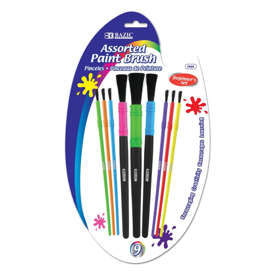 BAZIC - PAINT BRUSH SET SET, 9PK