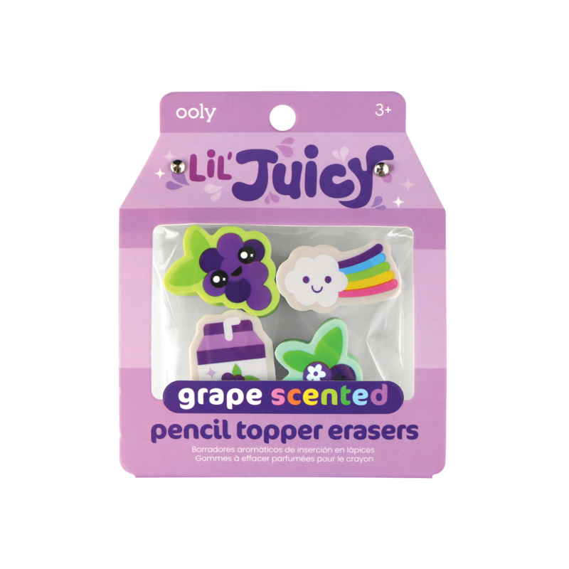 Grape Lil Juicy Scented Pencil Topper Erasers Grape Lil Juicy Scented Pencil Topper Erasers
