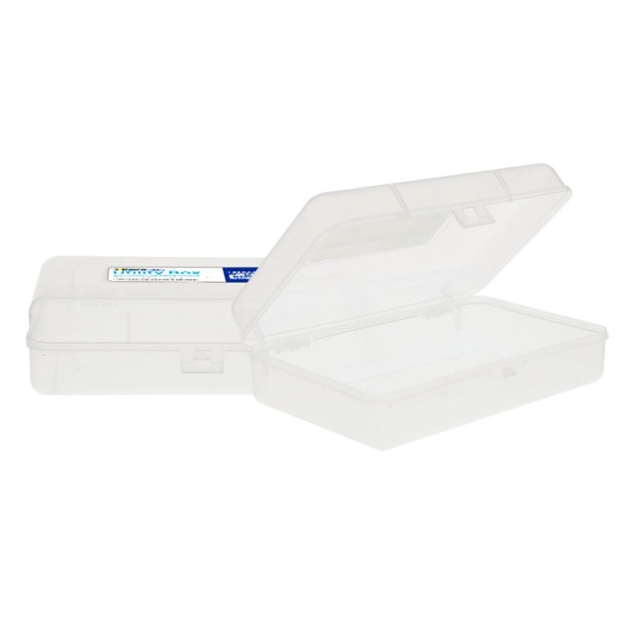 BAZIC - PENCIL BOX, UTILITY, MULITPURPOSE, CLEAR