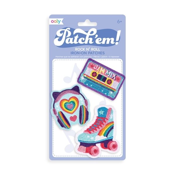 OOLY - PATCH'EM ROCK AND ROLL - IRON ON