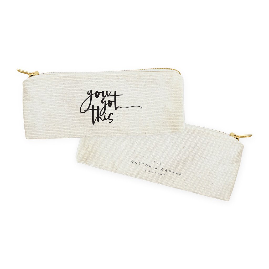 THE COTTON AND CANVAS CO. - YOU GOT THIS - COTTON PENCIL CASE AND TRAVEL POUCH