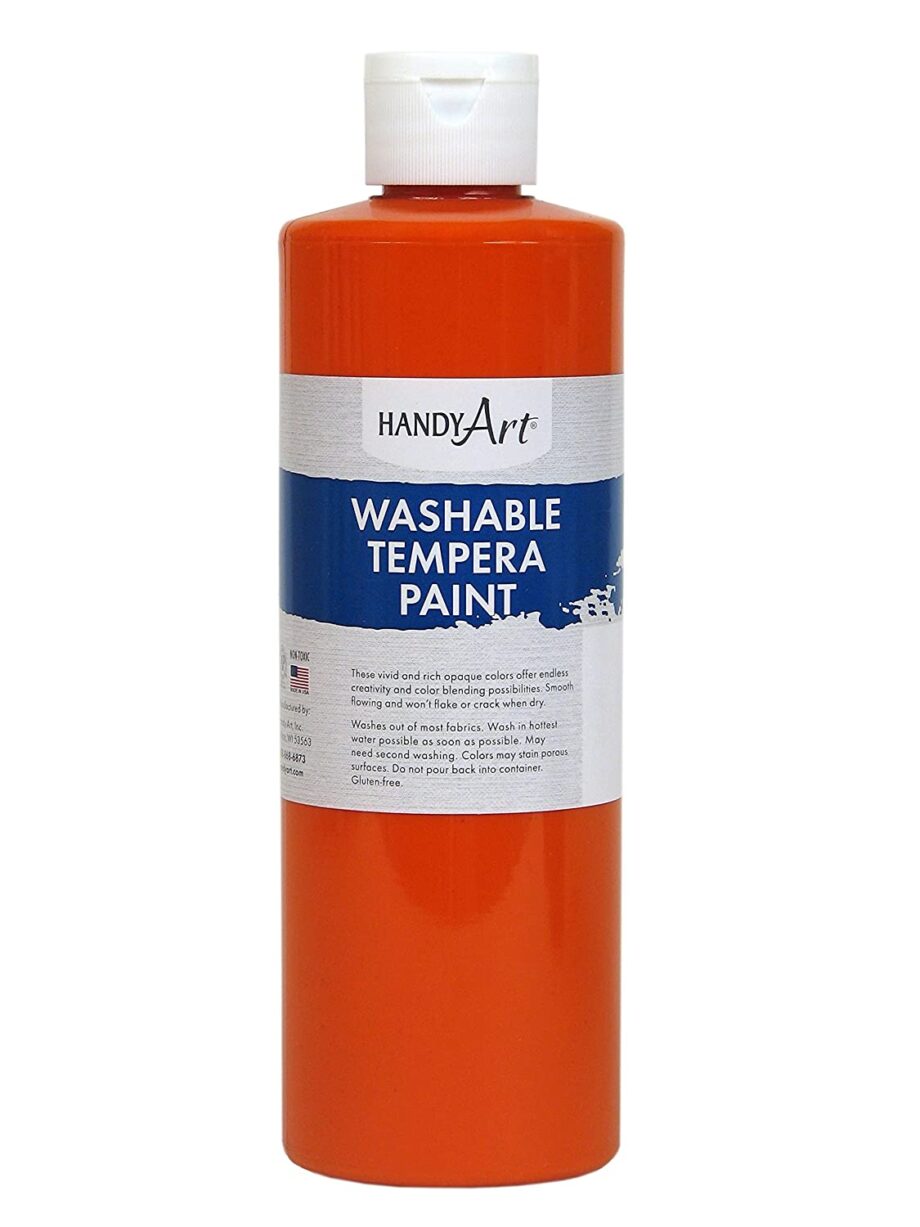 HANDY ART - WASHABLE PAINT 16 OZ - ORANGE