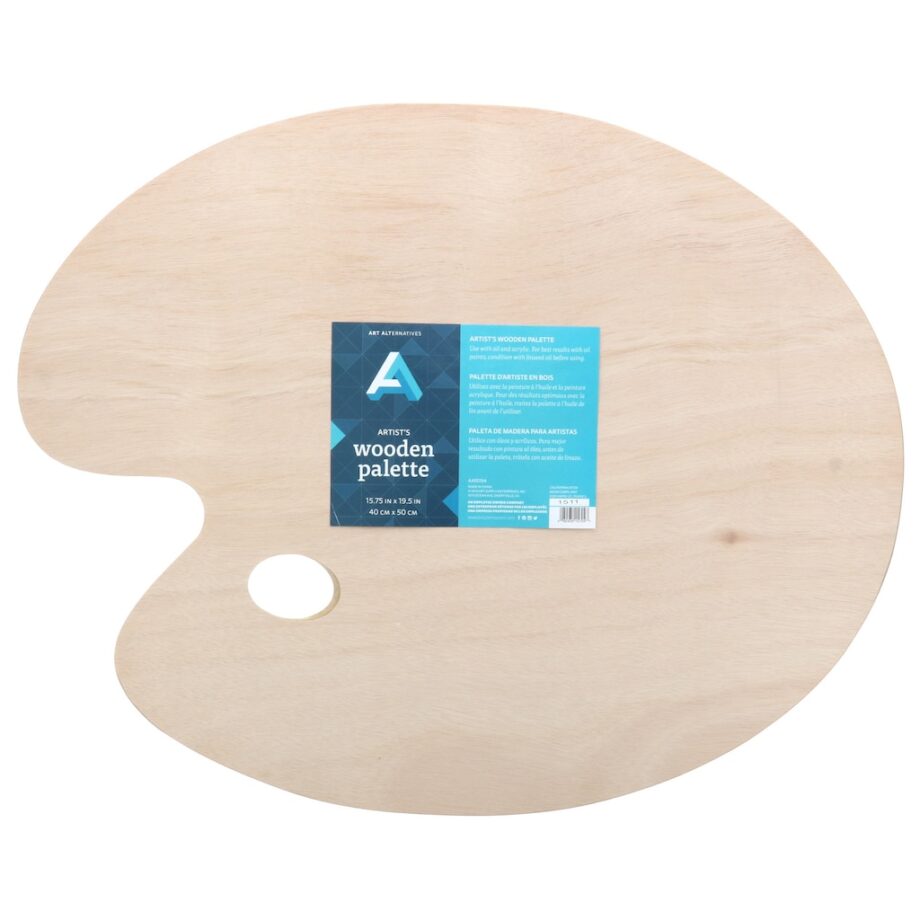 ART ALTERNATIVES - WOOD PALETTE, OVAL, 11X15
