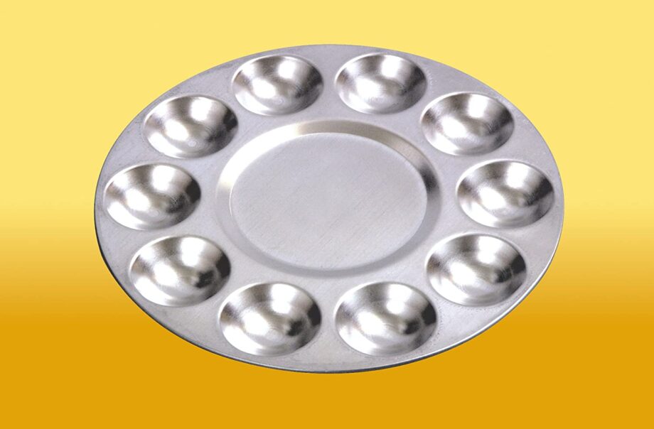 ART ALTERNATIVES - ROUND 10 WELL ALUMINUM PALETTE