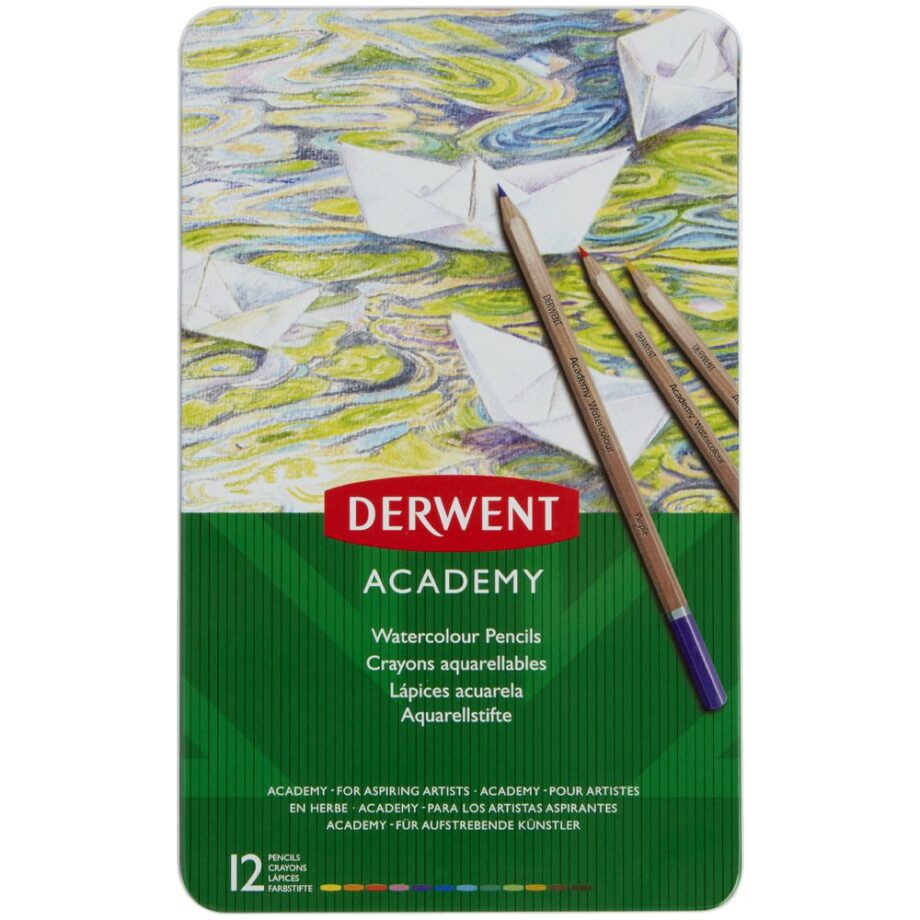 DERWENT - ACADEMY  WATERCOLOR TIN OF 12