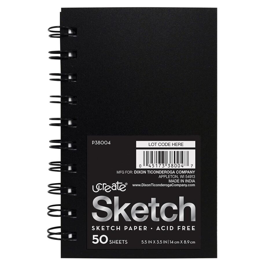 UCREATE - MINI POLY COVER SKETCH BOOK  - 5.5" X 3.5"