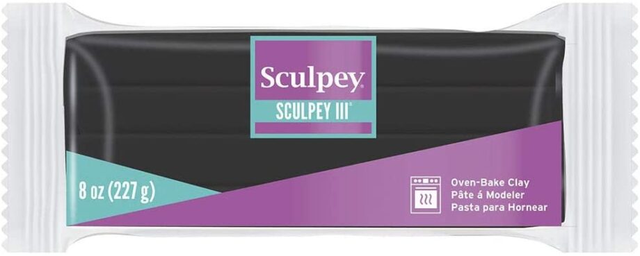 SCULPEY - III - OVEN BAKE CLAY 8OZ - BLACK
