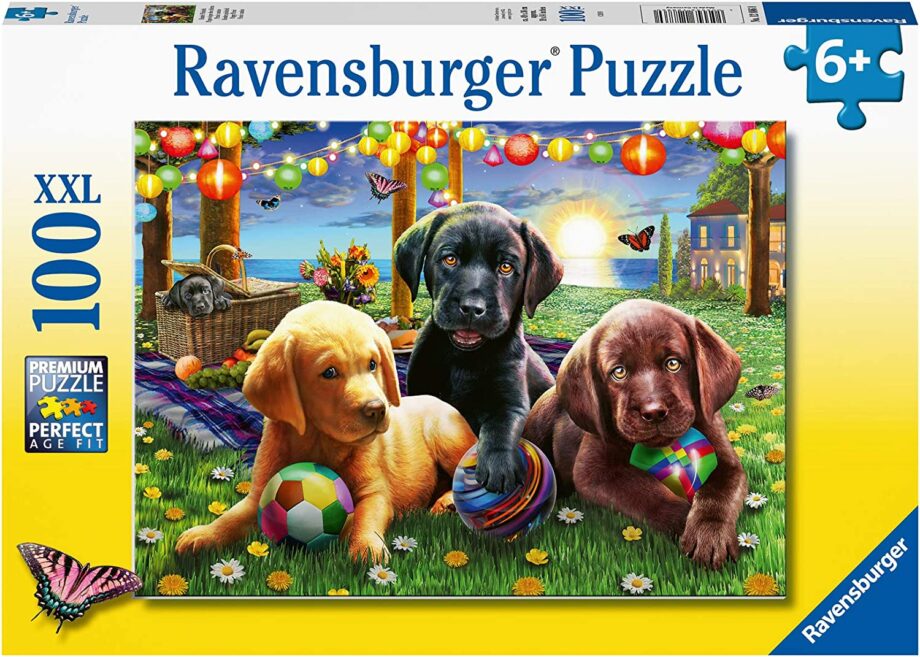 RAVENSBURGER - PUPPY PICNIC-(100 PC)