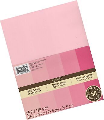 Recollections Cardstock Paper, 8 1/2 x 11 Pink Buttons - 50 Sheets