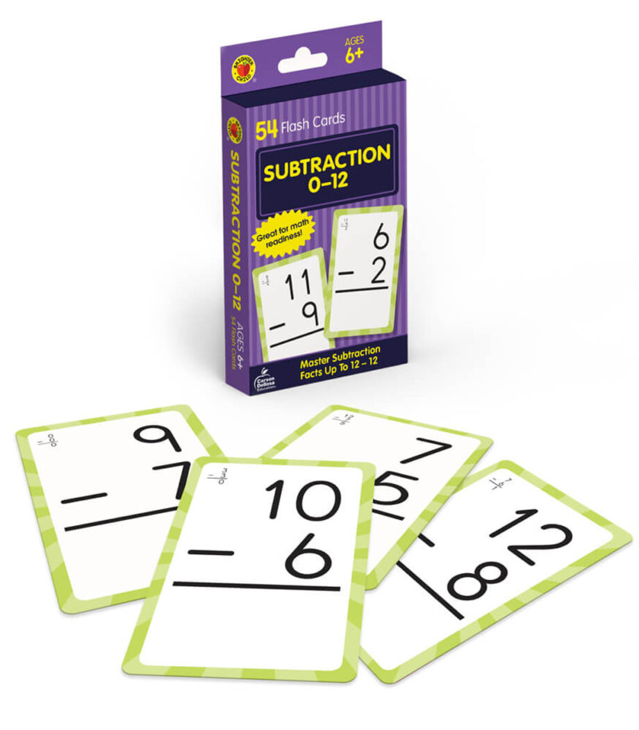 CARSON DELLOSA - SUBTRACTION FLASH CARDS - 0-12