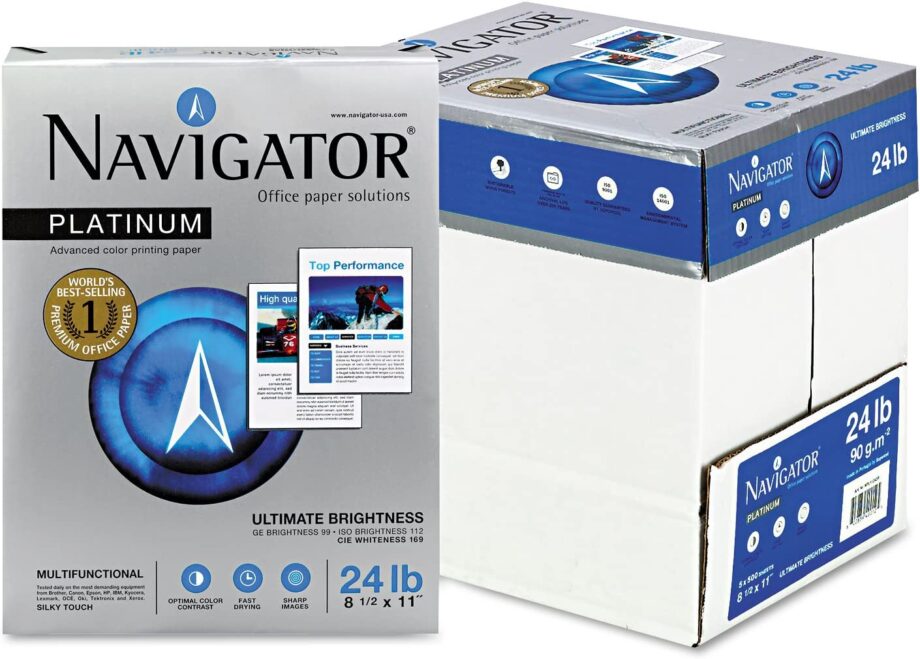 Navigator - NPL1124 PLATINUM 24LB - 8 1/2 X 11- PAPER - (10 CARTON)
