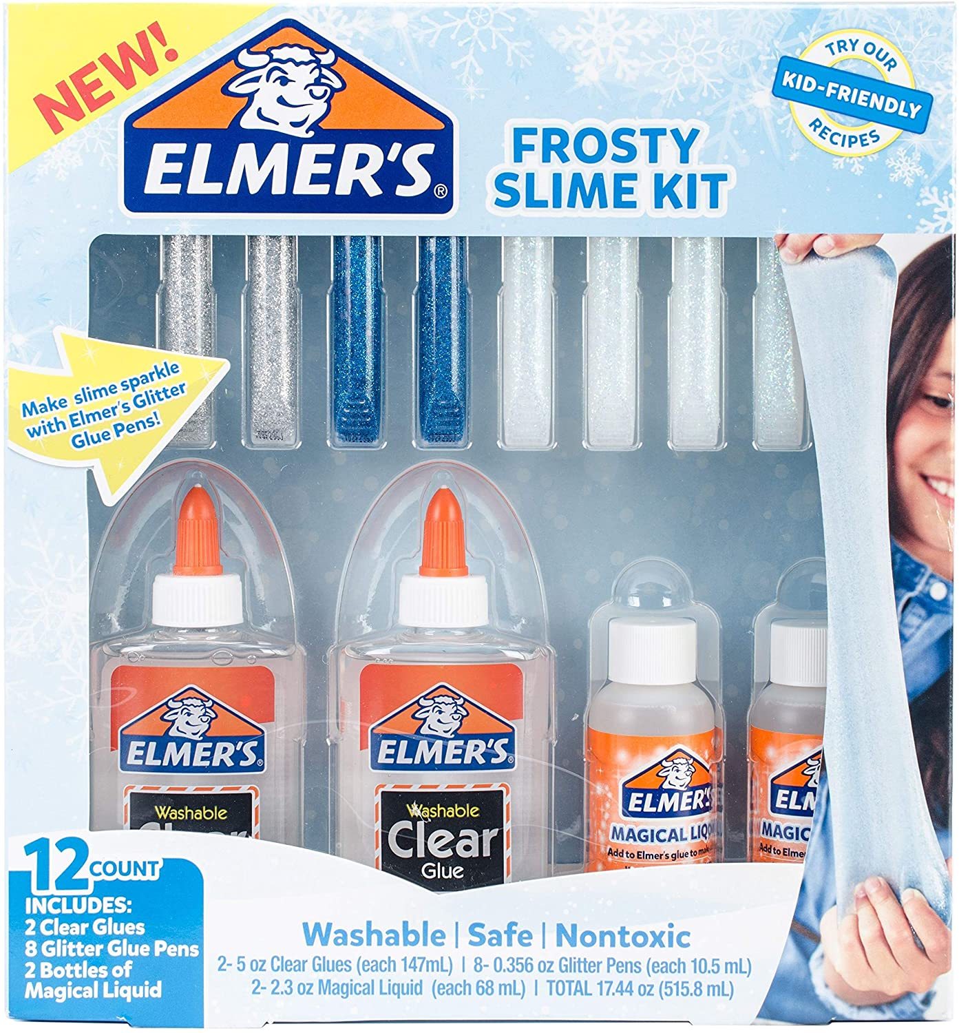 DIY Elmer's glitter glue slime 