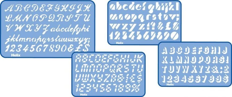 HELIX - SET, STENCIL ,LETTERING 4PCS